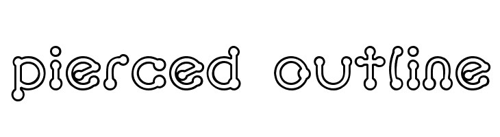 pierced  outline  Frei Schriftart Herunterladen