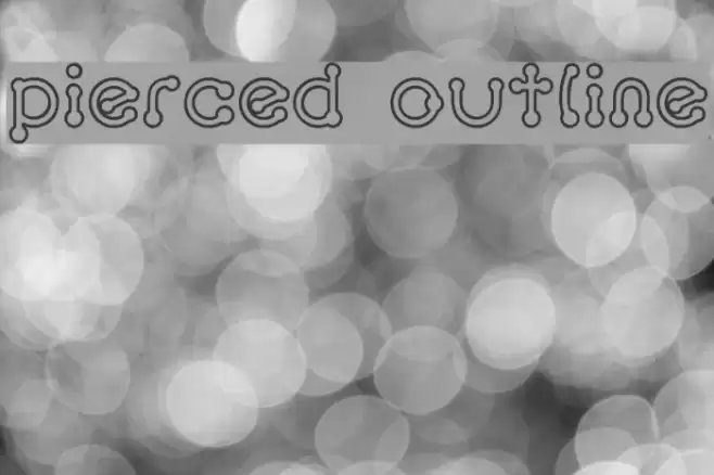 pierced  outline Font examples