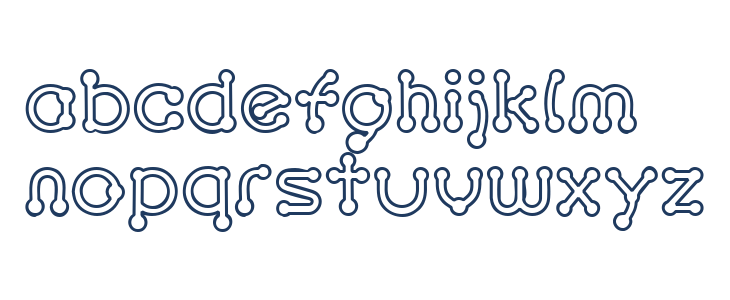 pierced  outline Lowercase