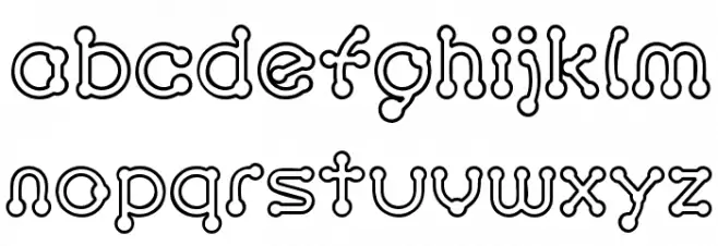 pierced  outline Font LOWERCASE