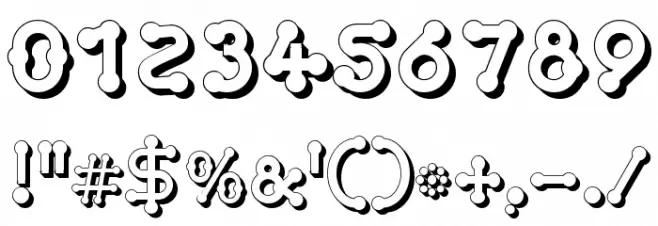pierced  tree-d Font OTHER CHARS