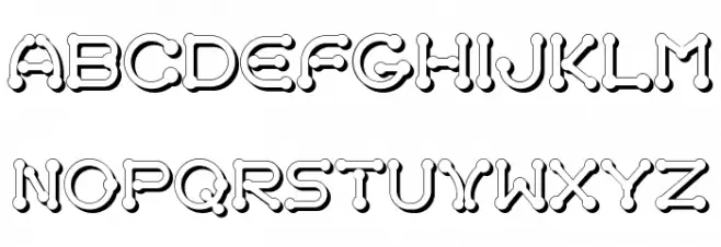 pierced tree-d Font Litere mari