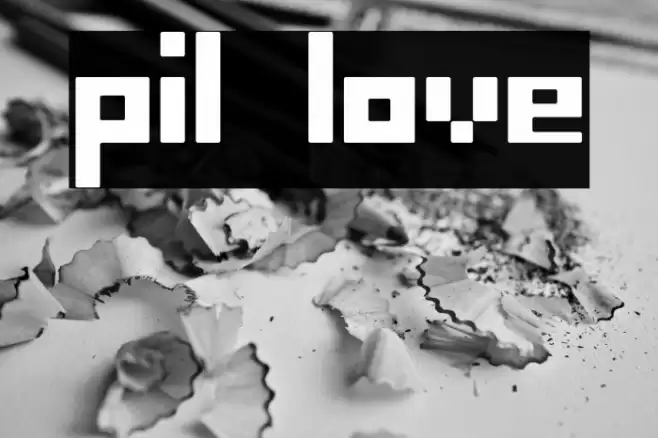 pil love Font examples