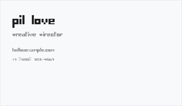 pil love Business Card