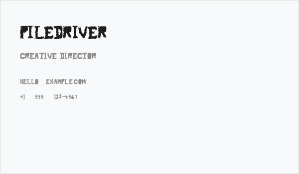 piledriver Business Card
