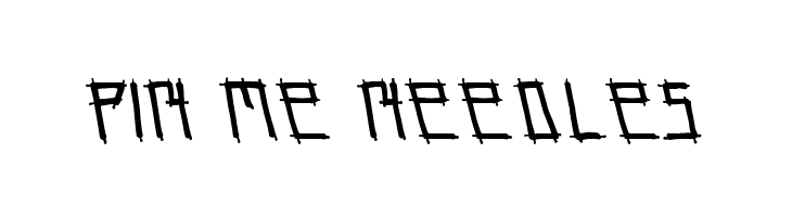 pin me needles Font
