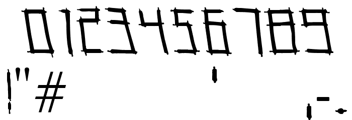 pin me needles Font OTHER CHARS