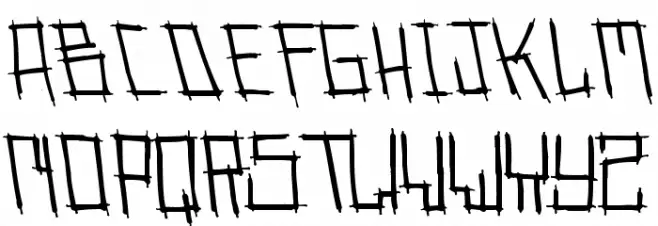 pin me needles Font UPPERCASE
