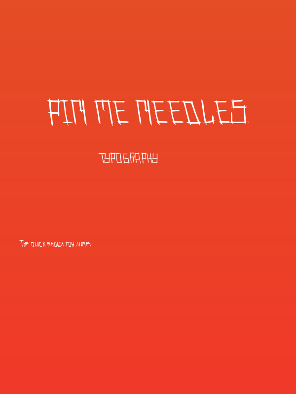 pin me needles Poster