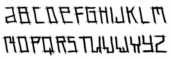 pin me needles Font LOWERCASE