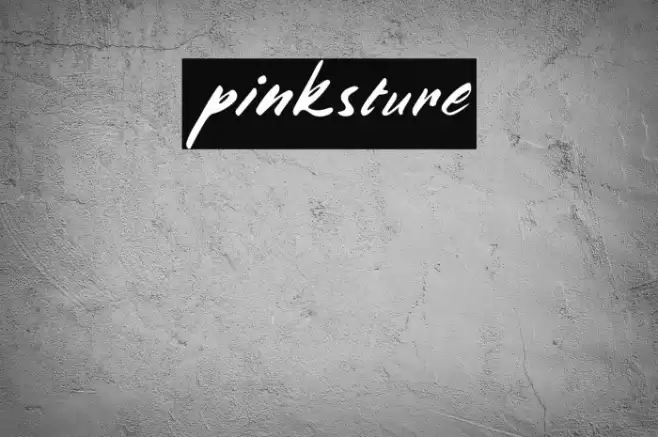 pinksture Font examples