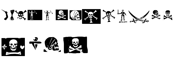 pirates pw Font LOWERCASE