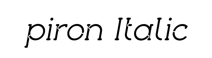 piron Italic Font