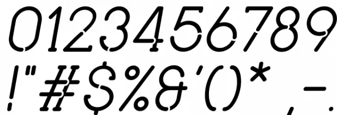 piron Italic Font OTHER CHARS