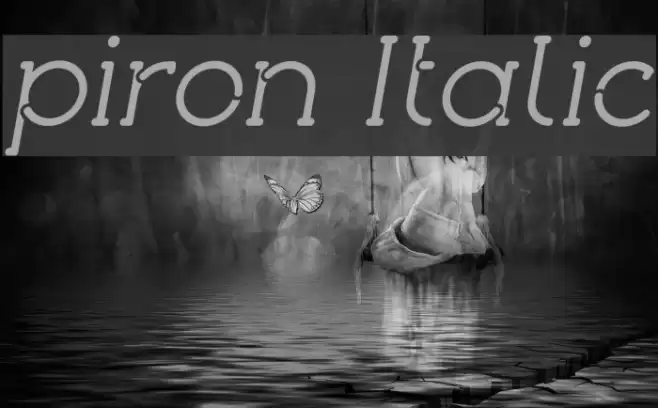 piron Italic Font examples