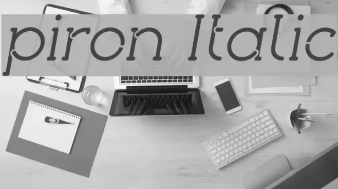 piron Italic Font examples