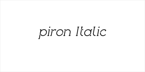 piron Italic Logo