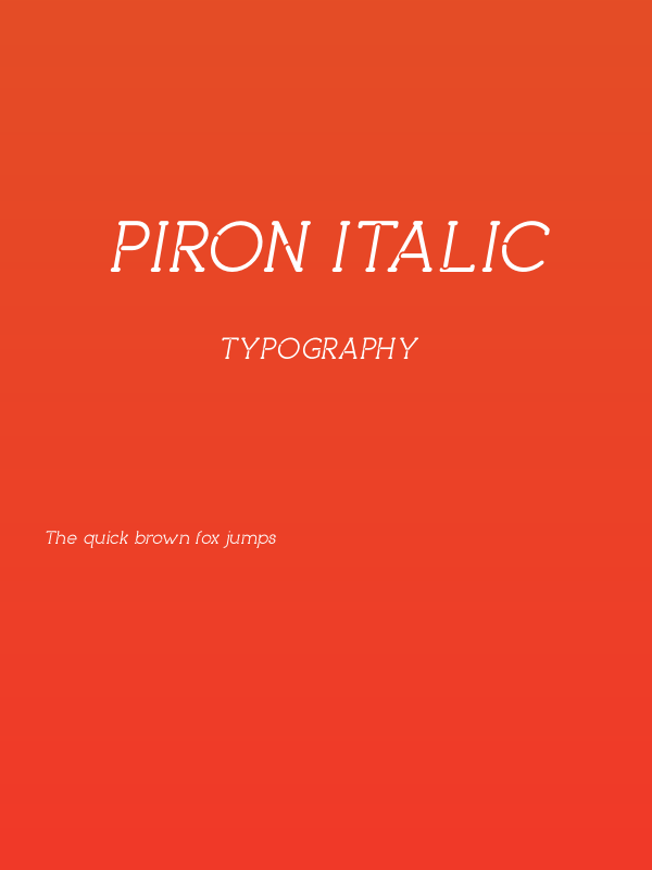 piron Italic Poster