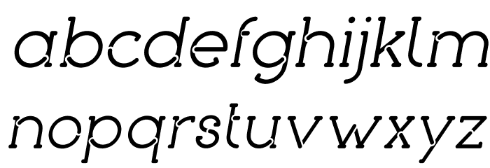 piron Italic Font LOWERCASE