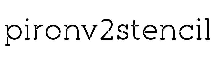 pironv2stencil Font