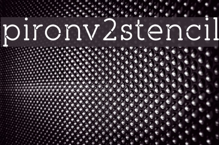 pironv2stencil Font examples
