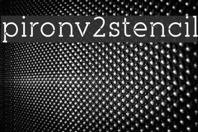 pironv2stencil Font examples