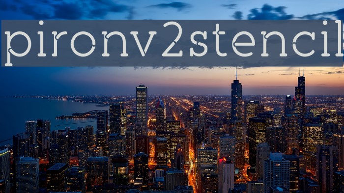 pironv2stencil Font examples