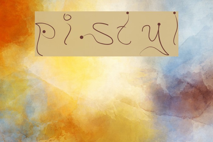 pistyl Font examples
