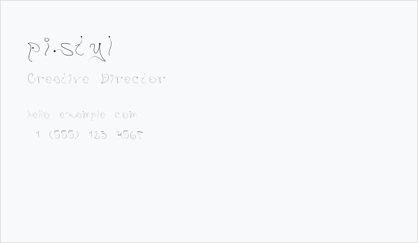 pistyl Business Card