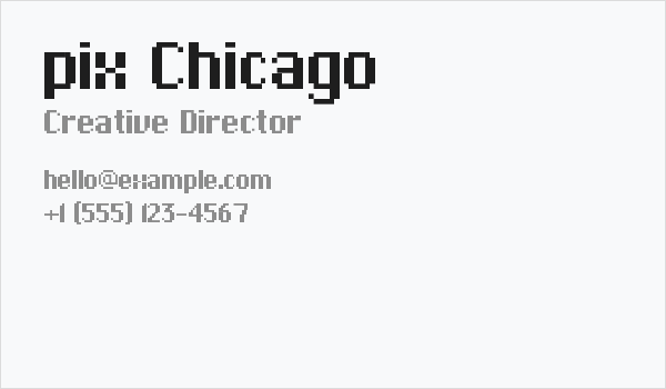 pix Chicago Business Card