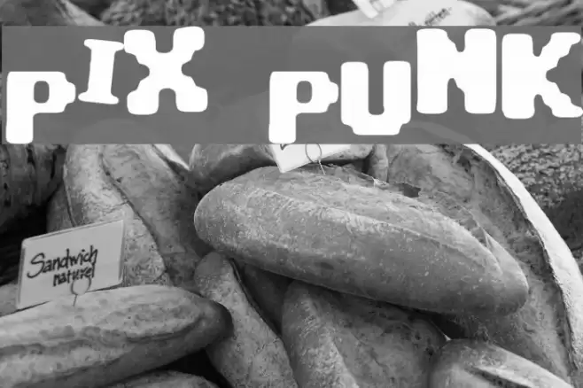 pix punk Font examples