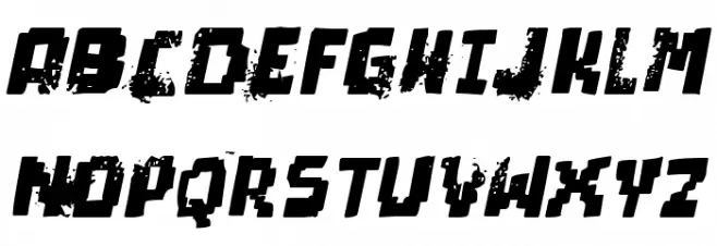 pixel dead Italic Caratteri MAIUSCOLE