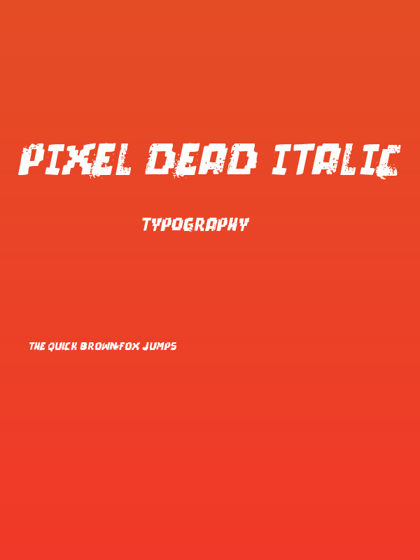 pixel dead Italic Poster