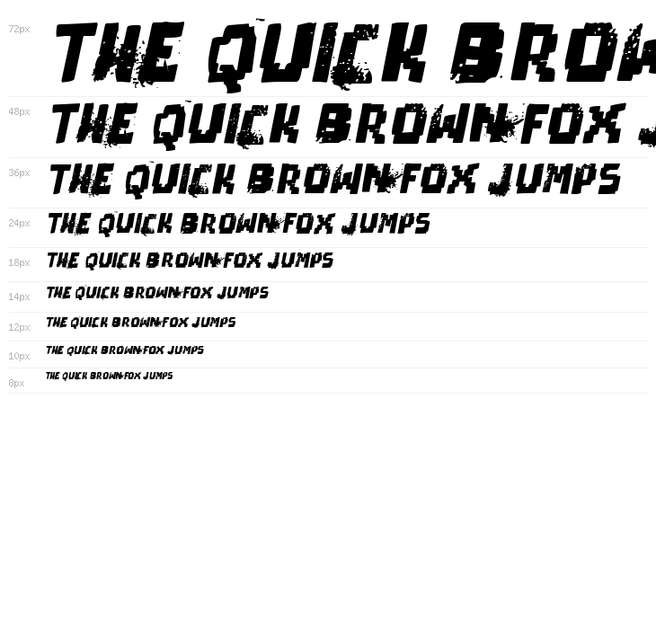 pixel dead Italic Waterfall