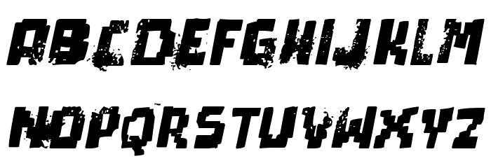 pixel dead Italic Font LOWERCASE