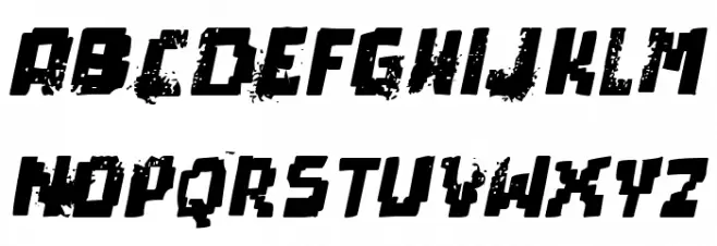 pixel dead Italic Caratteri MINUSCOLO