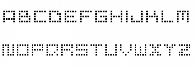 pixel point Regular 字体 大写