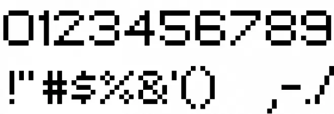 pixelFJ8pt1 Normal Schriftart Anderer Schreiben