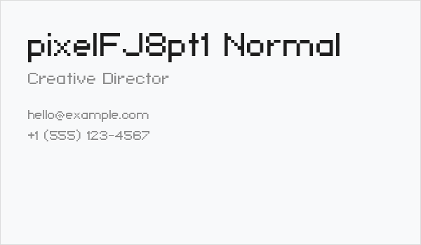 pixelFJ8pt1 Normal Business Card