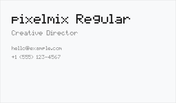 pixelmix Regular Business Card