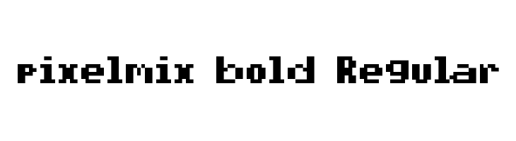 pixelmix bold Regular Font