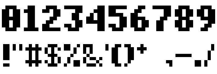 pixelmix bold Regular Font OTHER CHARS