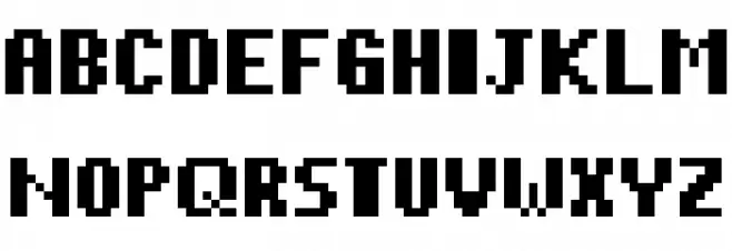 pixelmix bold Regular フォント 大文字