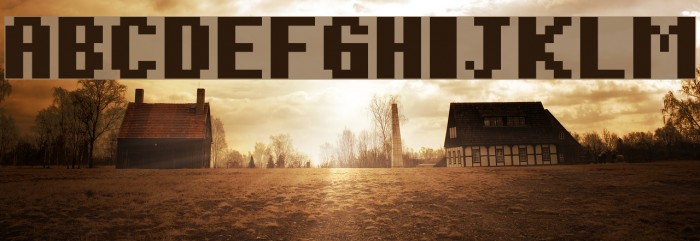 pixelmix bold Regular Font examples