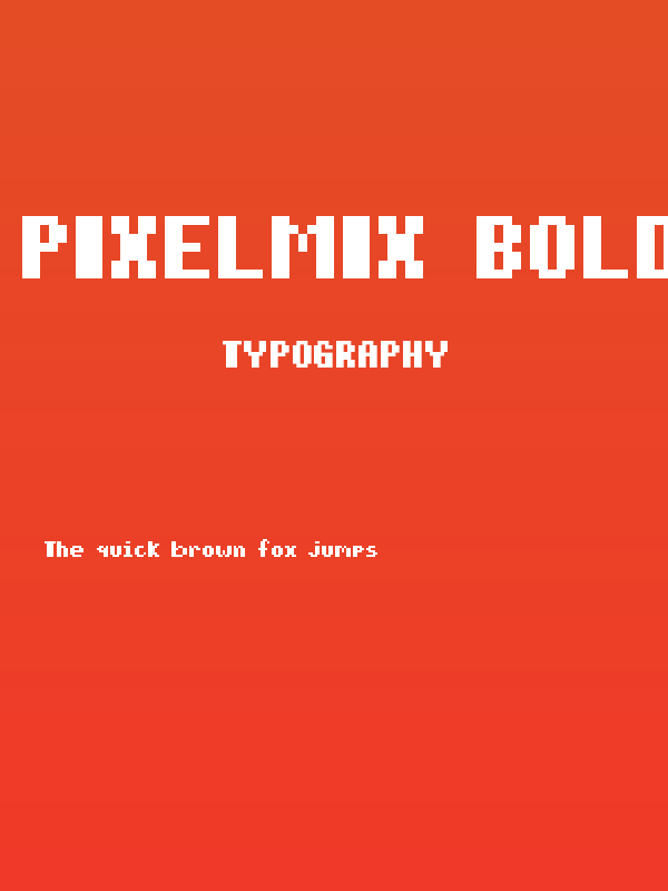 pixelmix bold Regular Poster