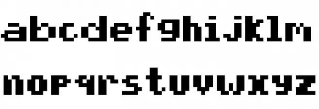 pixelmix bold Regular Fuentes MINÚSCULAS