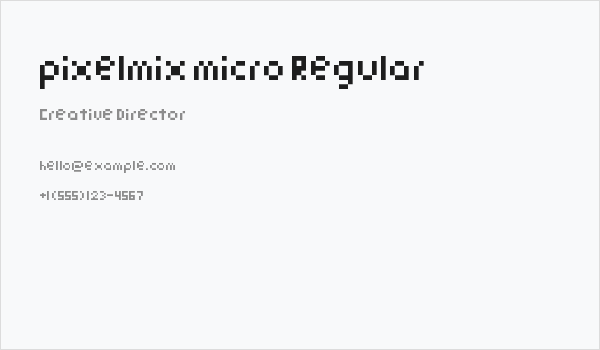 pixelmix micro Regular Business Card