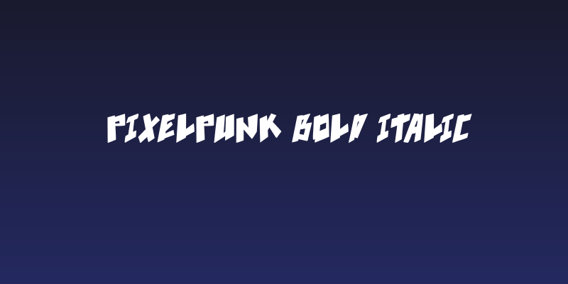pixelpunk Bold Italic Social Header