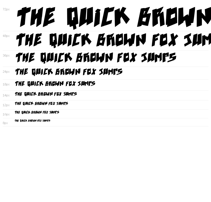 pixelpunk Bold Italic Waterfall