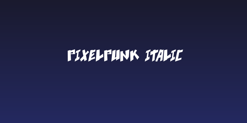 pixelpunk Italic Social Header